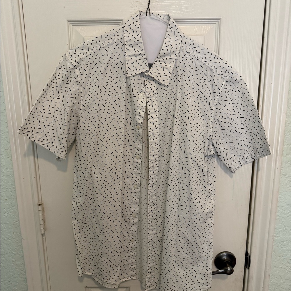 Michael Kors Slim Fit Short Sleeve Button Up Shirt Men’s